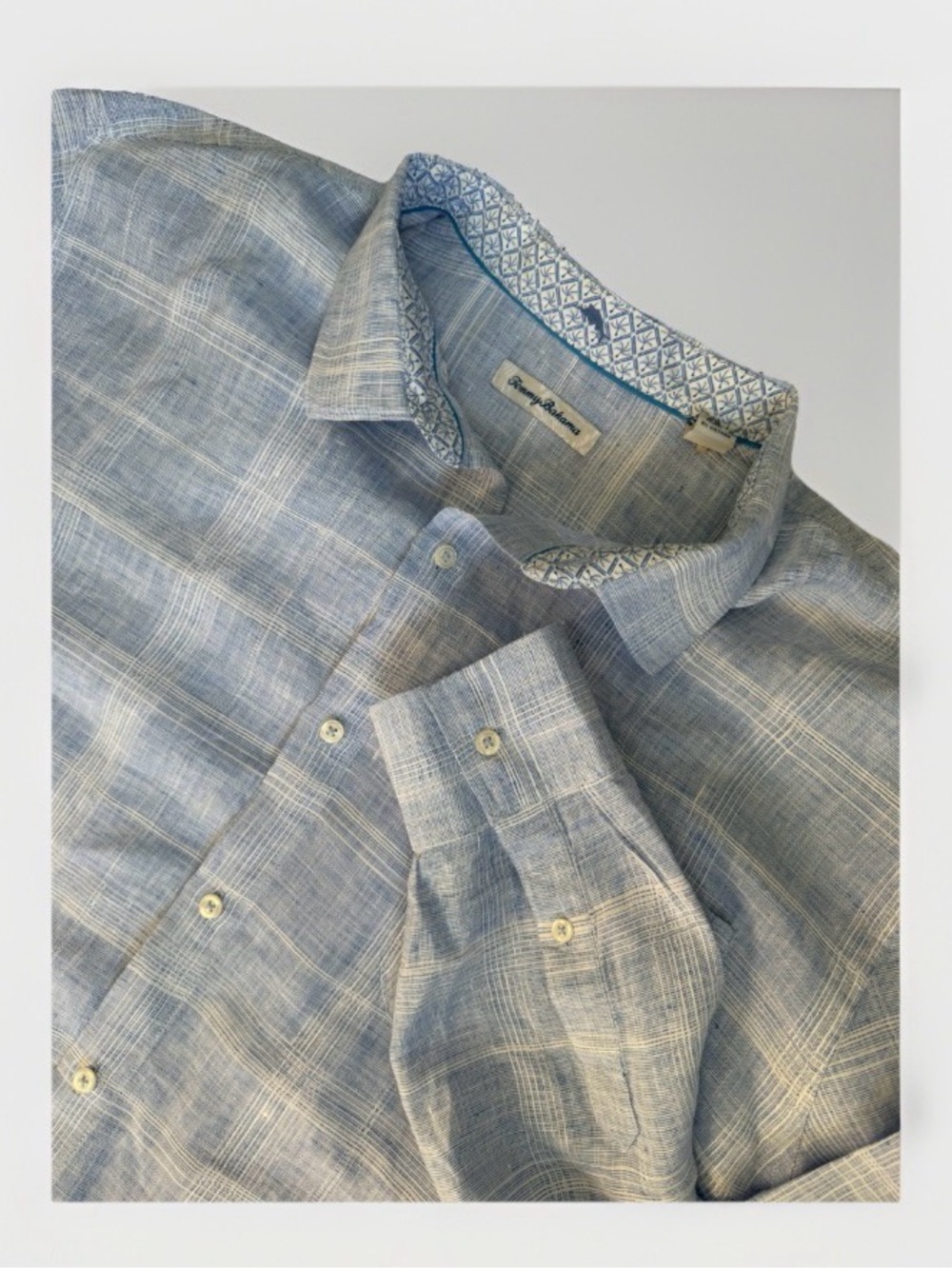 Tommy Bahama 100% Linen Button Shirt Men Big & Tall 3XL Coastal Beachy Resort